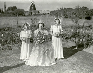 Bride and Bridesmaids - August 1940 Bride and Bridesmaids - August 1940