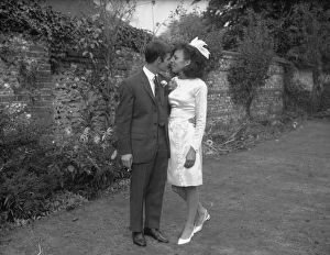 Marriage Prints: Bride and Groom in garden