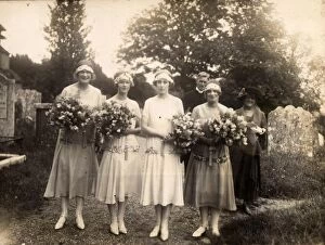 Images Dated 11th March 2015: Bridesmaids at Wedding, 1925
