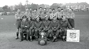 Images Dated 16th April 2015: Canadian Auxiliary Services - Toronto Scottish Football Team - March 1944