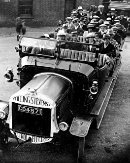 Charabanc outside White Horse Inn at Westbourne. c 1920