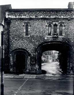 George Garland Prints: Chichester - Entrance to the Bishops Palace - 13 January 1947