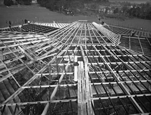 Chichester Photographic Prints: Chichester Festival Theatre Roof Construction