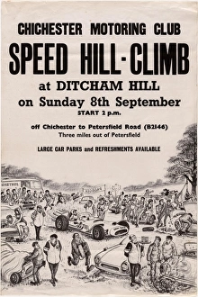 Field Prints: Chichester Motoring Club Speed Hill Climb at Ditcham Hill Poster