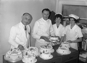Christmas cakes, St Richards Hospital, Chichester, 4 Dec 1962
