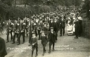 Images Dated 6th March 2014: Church parade, Wadhurst Camp, Royal Sussex Regiment, 1912