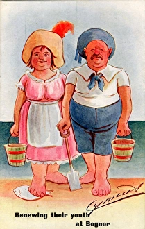 Comic postcard: Renewing their youth at Bognor Comic postcard: Renewing their youth at Bognor