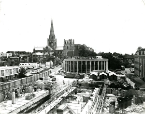 County Hall extension in progress, 1974 County Hall extension in progress, 1974