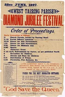Parish Records Collection: Diamond Jubilee Poster for West Tarring, 1897