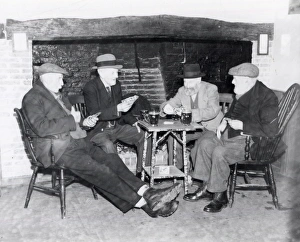 Duncton old men at cribbage - December 1940