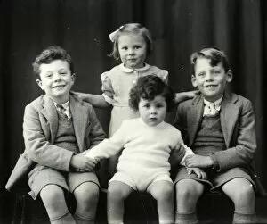 Images Dated 14th May 2015: Family portrait of four children - 5 December 1945