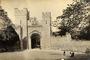 Sussex Prints: The gate at Arundel Castle, 18 April 1892