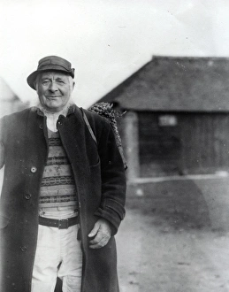Gentleman in farmyard at Upperton, Petworth, West Sussex
