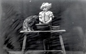Girl with cat
