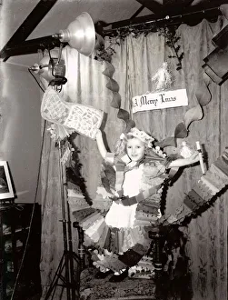 Girl with Christmas decorations