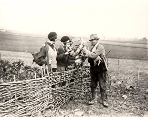 Three girls hiking in Sussex, Easter 1932