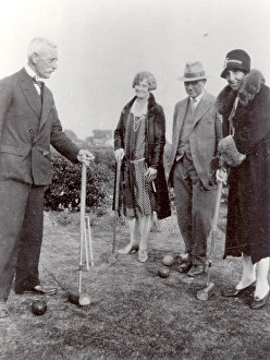 Fashion Prints: Group of people playing croquet, c1902s