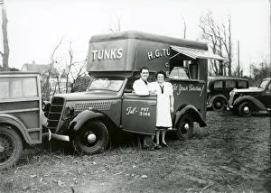 Images Dated 9th July 2015: H G Tunks & Sons Mobile Catering Van - December 1948