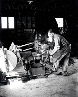 Halnaker Blacksmith at work - 16 May 1945 Halnaker Blacksmith at work - 16 May 1945