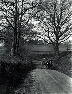 Road Prints: Horse and cart in country lane in Sussex