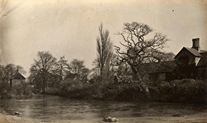 Building Prints: Houses overlooking the river at Ditchling, 11 February 1890