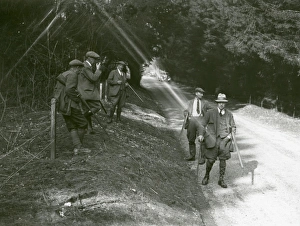 Trees Prints: Hunting in West Sussex, February 1938