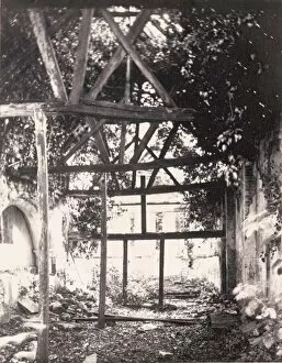 Images Dated 12th December 2012: Interior of the ruined church at Treyford, 1905