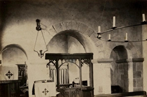 Building Prints: Interior of St Wulfrans Church, Ovingdean, 21 April 1893