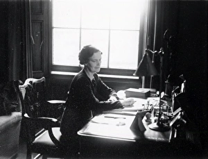Lady Asquith at work at Sullington Court - 17 March 1945