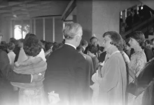 People Collection: Leslie Evershed-Martin talking to Princess Marina in the foyer of Chichester Festival Theatre