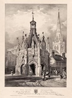 Urban Collection: Lithograph of The Cross, Chichester, 1834