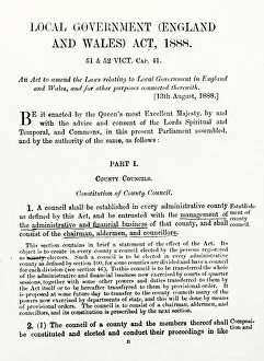Images Dated 2nd December 2013: Local Government Act, 1888