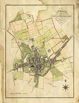 Urban Collection: Map Of Chichester, 1812
