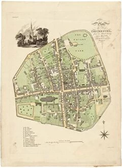 Urban Collection: Map of Chichester within the City Walls, 1812