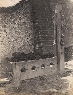 Heritage Prints: The old village stocks in South Harting, 1905