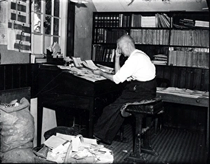 Petworth House gardener in his study