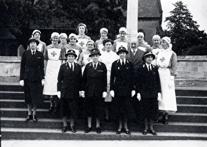 Wartime Prints: Petworth Red Cross Detachment with Duchess of Norfolk - about 1941