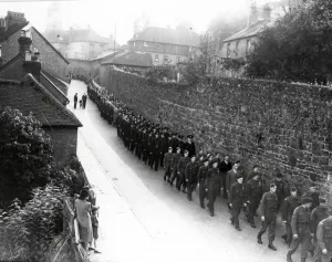 Wartime Prints: Petworth School Bombing - Procession - September 1942