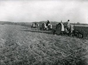 Ploughing for barley at Crawford Farm, Balls Cross