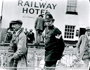 Policeman at Pulborough Market, 12 October 1936
