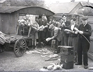 Portfield Bonfire Society making torches for Guy Fawkes celebrations
