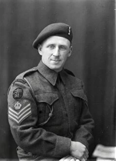 Images Dated 16th April 2015: Portrait of a Company Quartermaster Sergeant, Special Services Brigade - 18 Feb 1944