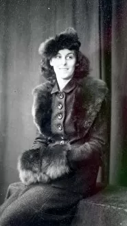 Images Dated 16th April 2015: Portrait of a woman in furs - 19 Jan 1944