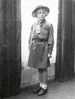 Clothing Prints: Portrait of a young Girl Guide - 1 December 1943