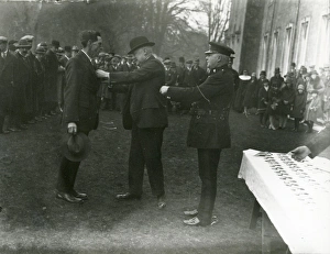 Presentation of medals to special constables at Petworth Park, March 1930 Presentation of medals to special constables at Petworth Park, March 1930