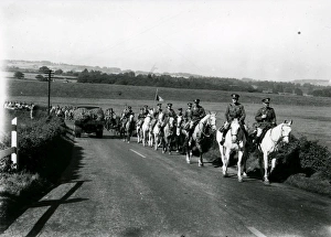 Lorry Prints: Royal Scots Greys riding up Duncton Hill, August 1936