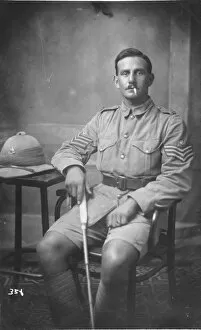 Images Dated 1st August 2014: RSR 16th Battalion, Sussex Yeomanry, Sergeant E. Evershed portrait