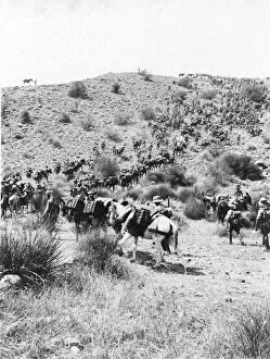 Images Dated 14th October 2014: RSR 2 / 6th Battalion, Entering a new camp, Waziristan 1917