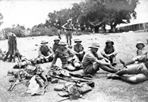 Images Dated 9th September 2014: RSR 2 / 6th Battalion, A rest, India 1916