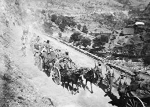 Images Dated 30th January 2015: RSR 2 / 6th Battalion, Transport on the road to Dalhousie, 1918-19